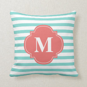 Coussin Monogramme de pinces et de coraux