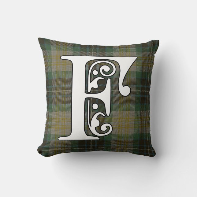 Coussin Monogramme de tartan de clan de Fitzpatrick (Recto)