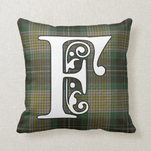 Coussin Monogramme de tartan de clan de Fitzpatrick