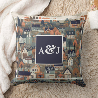 Coussin Monogramme de village scandinave