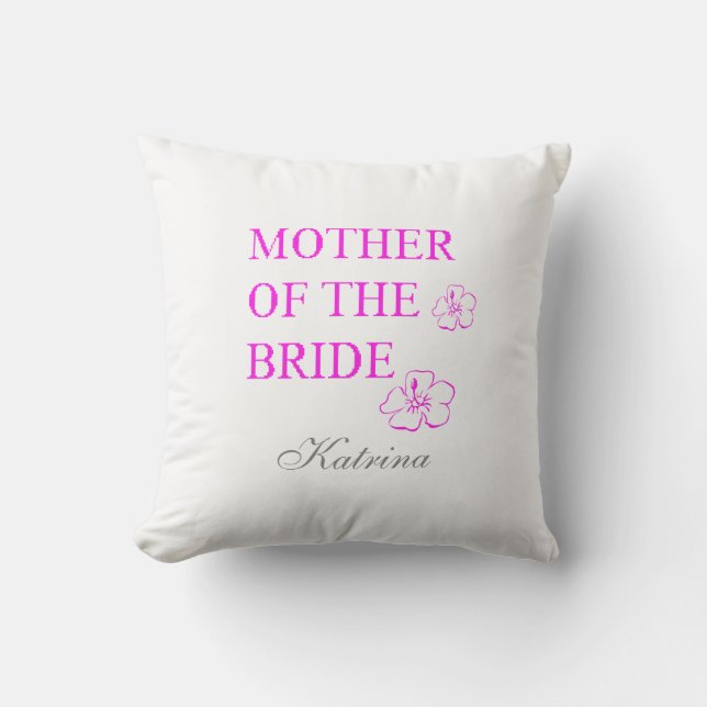 Coussin Monogramme du nom de la mère de la mariée Mariages (Recto)