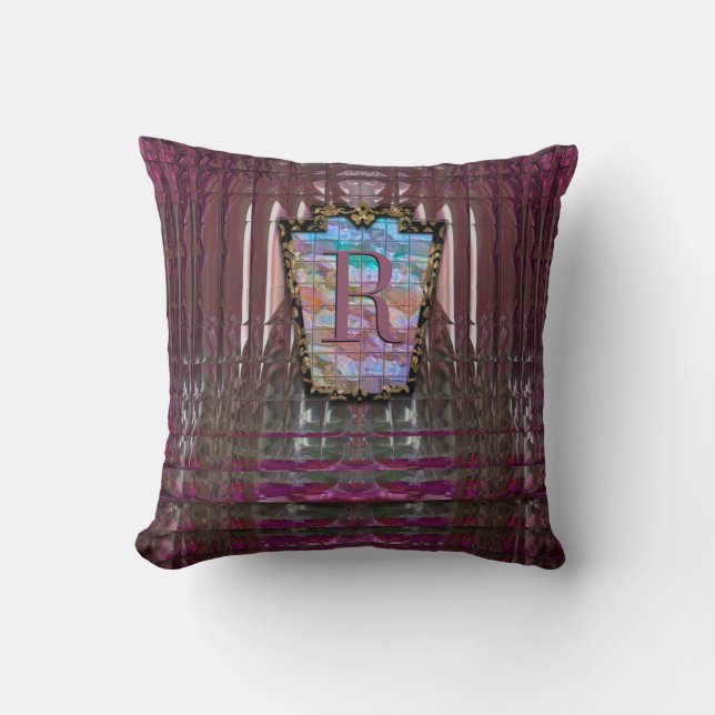 Coussin Monogramme élégant de Lashpoint (Recto)