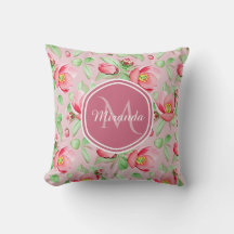Monogramme Fleur de Pommier Rose