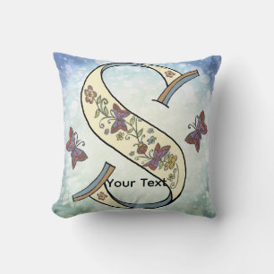 Coussin Monogramme floral S