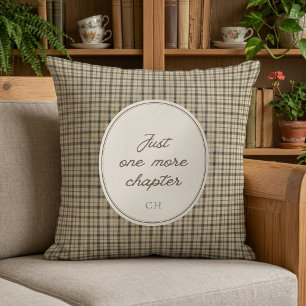 Coussin Monogramme Gingham Amoureux de Livres