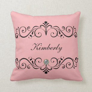 Coussin Monogramme Girly Bling