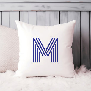 Coussin Monogramme Gras Moderne   N'importe quelle couleur