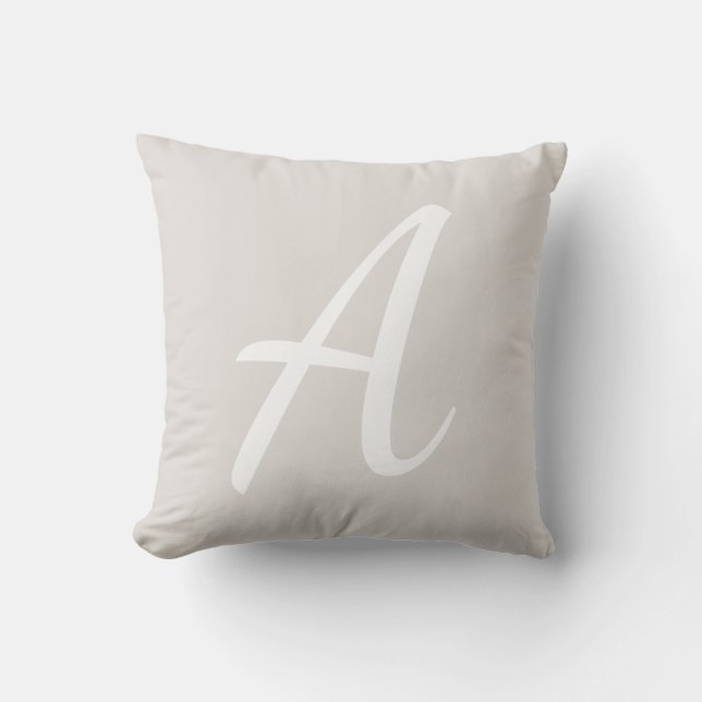 Coussin Monogramme gris clair (Recto)