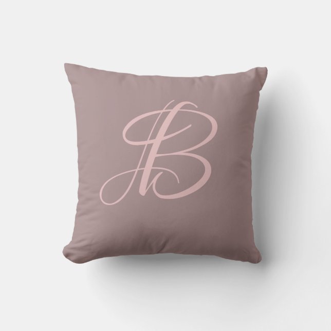 Coussin Monogramme initiale personnalisé lettre B (Recto)