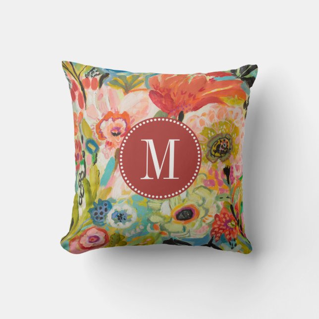Coussin Monogramme | Jardin secret Floral III (Recto)