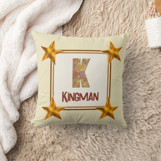Coussin Monogramme K Première étoile Pays Patchwork Keepsa (Couverture)