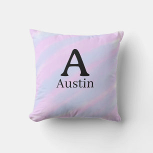 Coussin Monogramme majuscule masculine ajouter un nom past