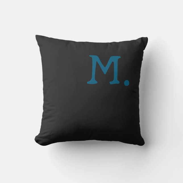 Coussin Monogramme moderne Remplacer initial Ajouter le vô (Recto)