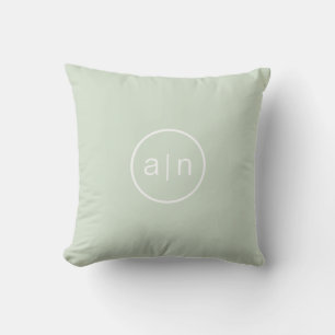 Coussin Monogramme moderne - Vert