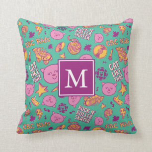 Coussin Monogramme Motif de coton