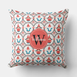 Coussin Monogramme Noël Gnome