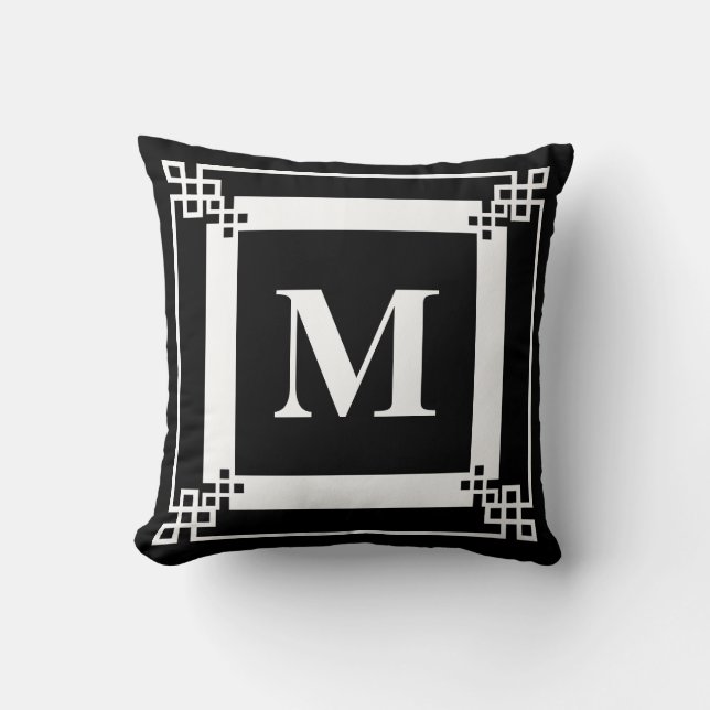 Coussin Monogramme noir (Recto)