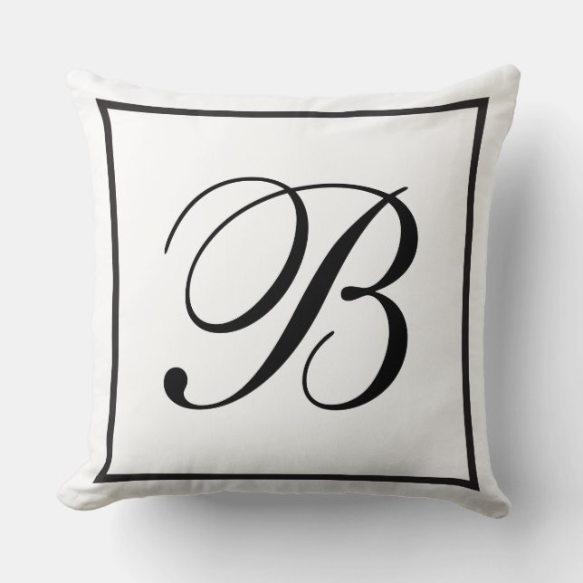 Coussin Monogramme noir (Recto)