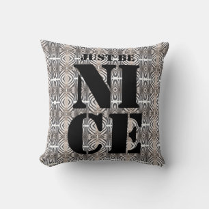 Coussin Monogramme noir et blanc