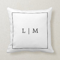 Monogramme noir et blanc Simple Classic Minimalist
