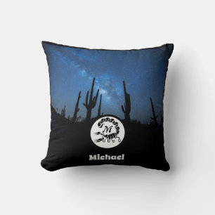 Coussin Monogramme noir Scorpion Nom de la photo