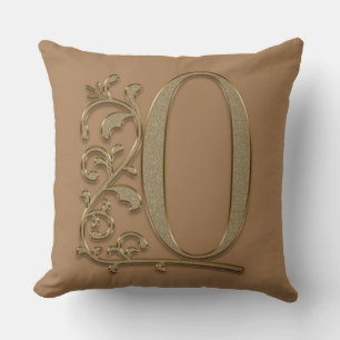 Coussin Monogramme O Brun Rich, Famille, Mariage Anniversa
