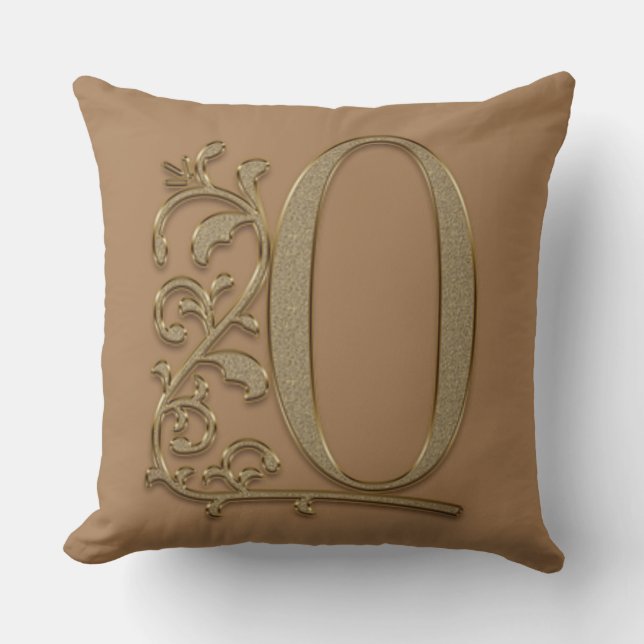 Coussin Monogramme O Brun Rich, Famille, Mariage Anniversa (Recto)