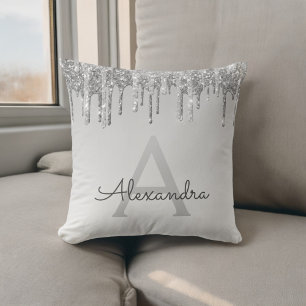 Coussin Monogramme Parties scintillant étincelante en arge