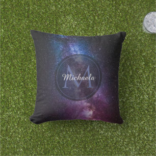 Coussin Monogramme personnalisable à voie lactée