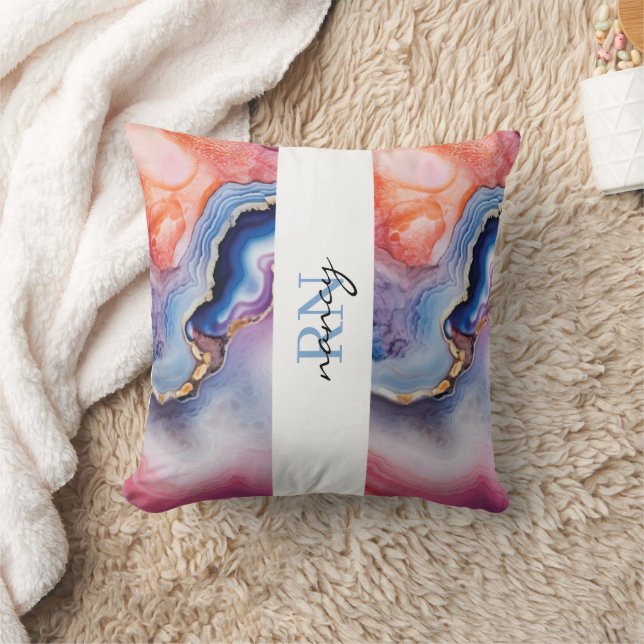 Coussin Monogramme personnalisé (Couverture)