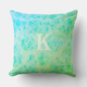 Coussin Monogramme personnalisé Abstrait Texturé Calque