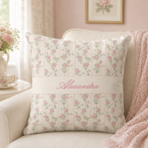 Monogramme personnalisé de rose florale vintage