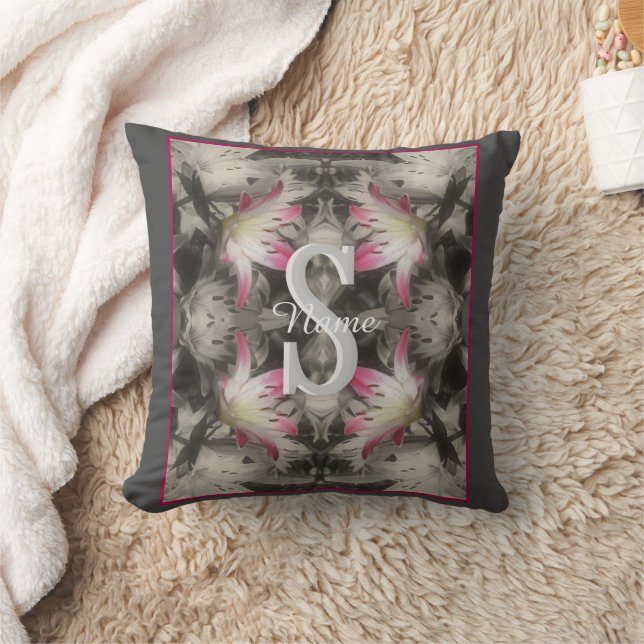 Coussin Monogramme personnalisé de vos initiales et nom su (Couverture)