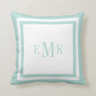 Coussin Monogramme personnalisé des points de ruban de la 