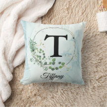 Monogramme personnalisé floral initial & nom perso