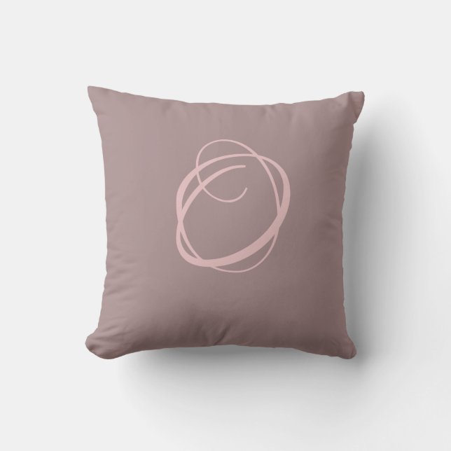Coussin Monogramme personnalisé initial (Recto)