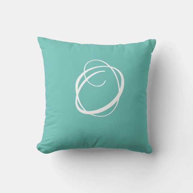 Coussin Monogramme personnalisé initial (Recto)