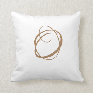 Coussin Monogramme personnalisé initial