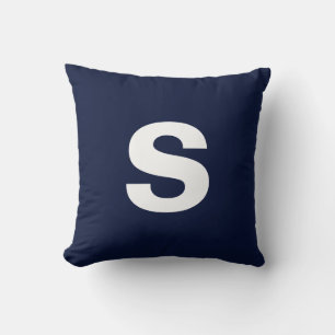 Coussin Monogramme personnalisé Première Militaire Bleu