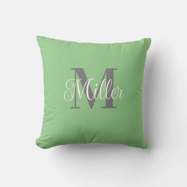 Coussin Monogramme personnalisé simple (Recto)