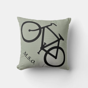 Coussin Monogramme personnalisé sur un panneau de vélo