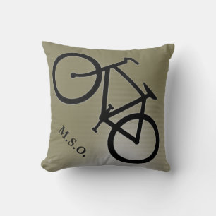 Coussin Monogramme personnalisé sur un panneau de vélo