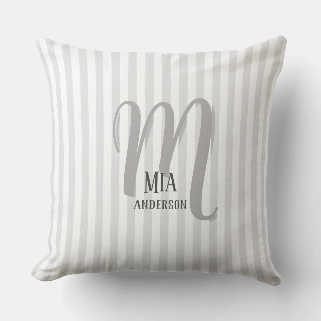 Coussin Monogramme personnalisé Vibe du matin (Recto)
