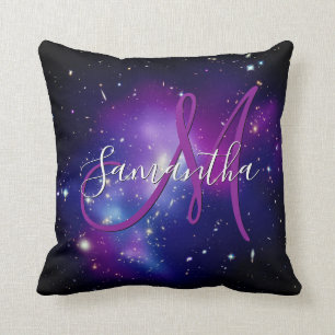 Coussin Monogramme photo céleste violet