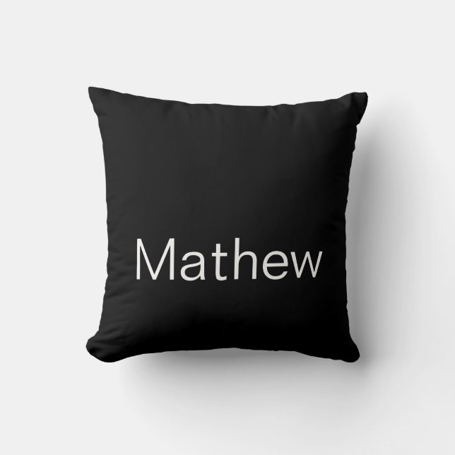 Coussin monogramme simple de lettre initiale ajoutez votre (Recto)