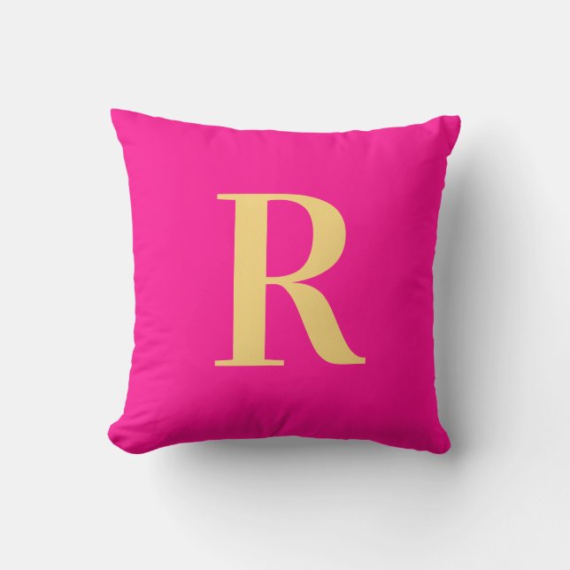 Coussin Monogramme simple moderne (Recto)