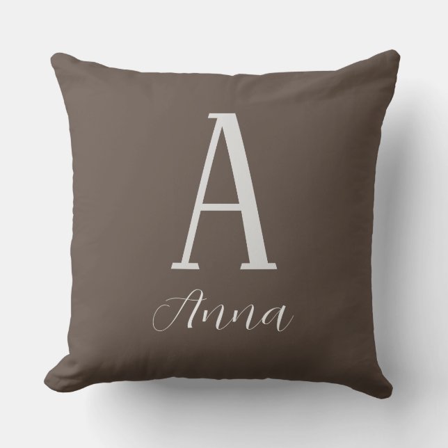 Coussin Monogramme Sombre Vie d'automne Jeu d'oreiller (Recto)