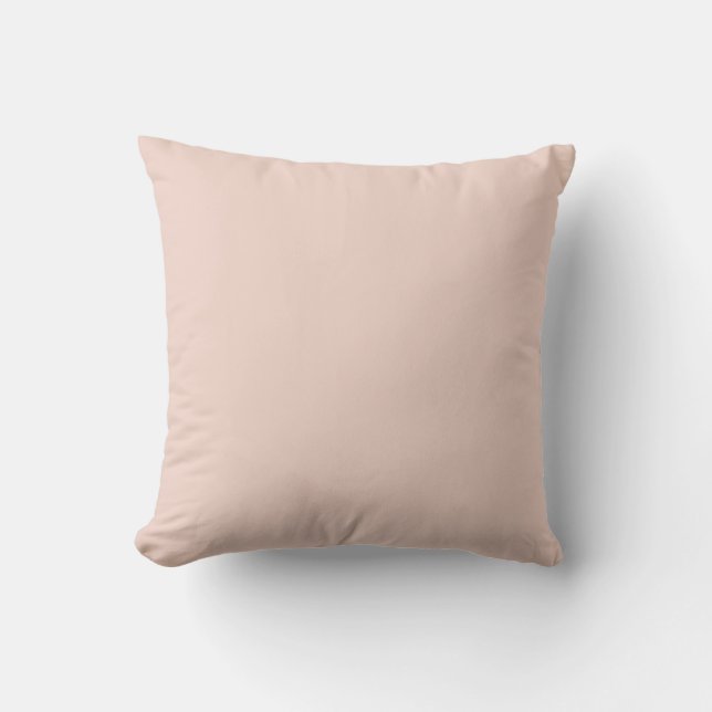 Coussin MONOGRAMME uni ROSE CLAIR personnalisé (Recto)