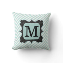 Monogramme vert en bon état de noir de motif de