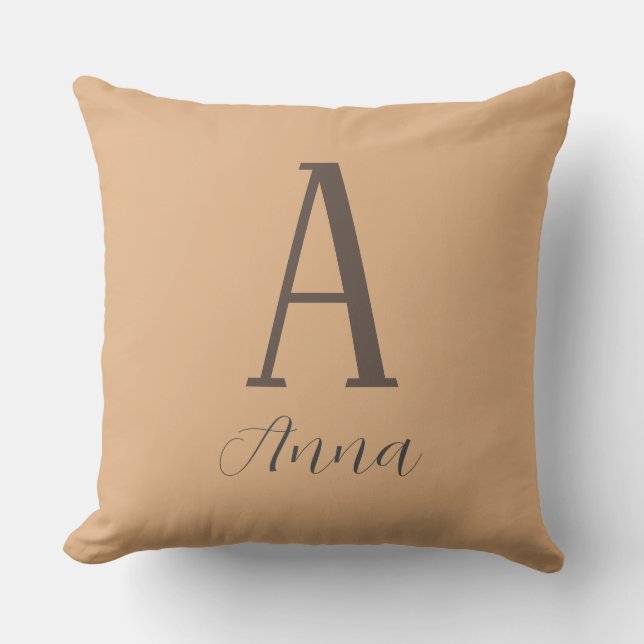 Coussin Monogramme Vibe d'automne (Recto)